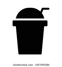 juice vector glyph flat icon 