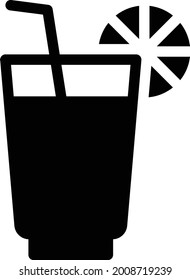 juice vector glyph flat icon