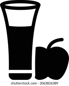 juice vector glyph flat icon