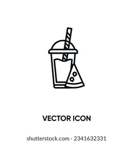 Juice vector icon. Modern, simple flat vector illustration for website or mobile app. Cup or melon symbol, logo illustration. Pixel perfect vector graphics	