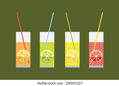 Juice. Vector illustration. 