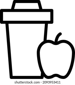 juice Vector illustration on a transparent background. Premium quality symbols. Stroke vector icon for concept and graphic design.