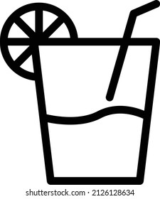 juice Vector illustration on a transparent background. Premium quality symbols. Stroke  vector icon for concept and graphic design.