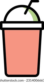 juice Vector illustration on a transparent background. Premium quality symmbols. Line Color vector icons for concept and graphic design.