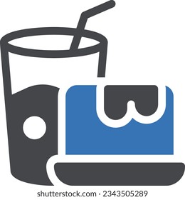 jugo Ilustración vectorial sobre un fondo transparente.Símbolos de calidad superior.Icono vector glifos para el concepto y diseño gráfico. 
