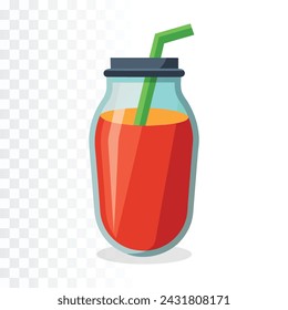 Juice vector illustration on transparent background