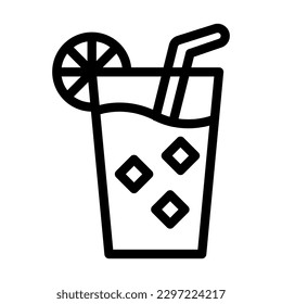 Juice Vector Line Icon Design