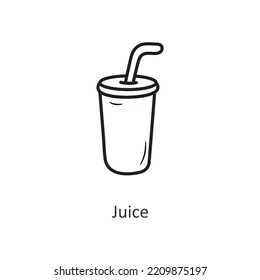 Juice Vector outline Icon Design illustration. Travel Symbol on White background EPS 10 File