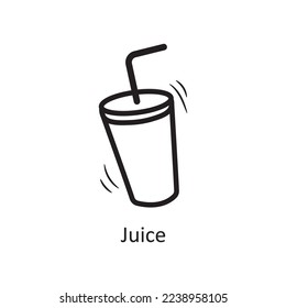 Juice vector outline Icon Design illustration. Entertainment Symbol on White background EPS 10 File