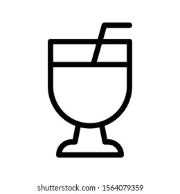 juice vector thin line icon 