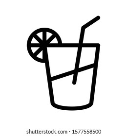 juice vector thin line icon 