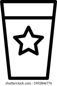 juice vector thin line icon