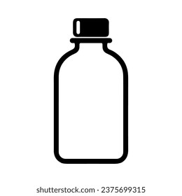 Juice or water bottle icon. Bottle plastic pictogram. Vector illustration