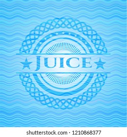 Juice water wave concept emblem background.