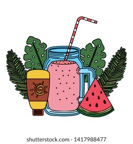 juice watermelon fruit jar with blocker solar