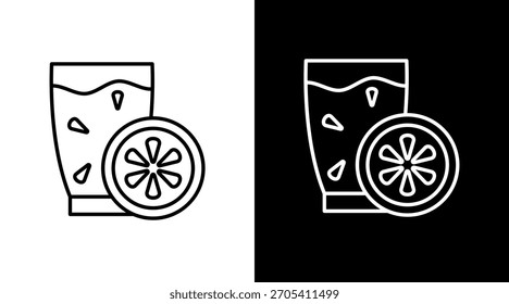 Jugo blanco Icon Set Diseño