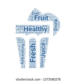 juice word cloud. tag cloud about juice