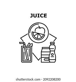 Juice yellow liquid. Juicy drop. Fruit water. Tropical soda. Oil cocktail vector concept black illustration