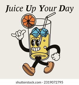 Juice Up Your day With Juice Groovy Character Design