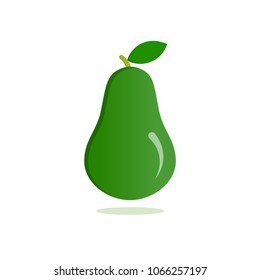 Juiced avocado fruit. Flat illustration for design