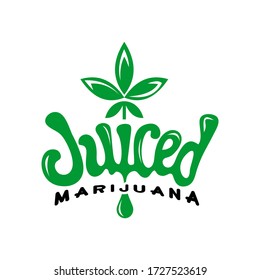 juiced marijuana cannabis vector template