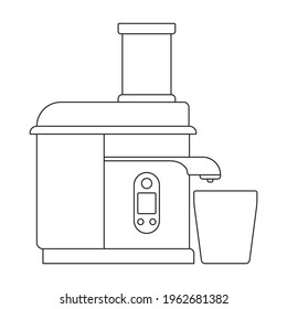 Juicer blender vector icon.Outline vector icon isolated on white background juicer blender.