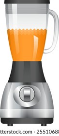 Juicer cartoon icon. Healthy food mix maker