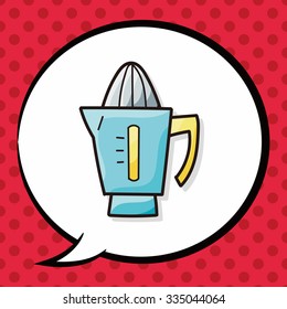Juicer doodle, speech bubble