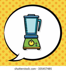Juicer doodle, speech bubble