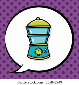 Juicer doodle, speech bubble