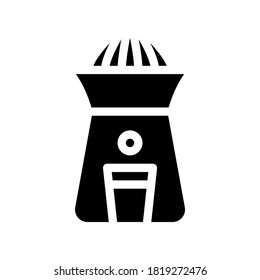 juicer equipment glyph icon vector. juicer equipment sign. isolated contour symbol black illustration