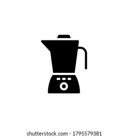 Juicer Icon, blender icon in black flat glyph, filled style isolated on white background