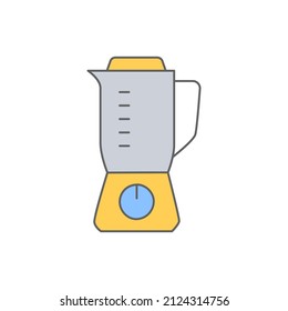 Juicer Icon, blender icon in color icon, isolated on white background 