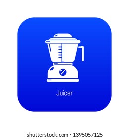 Juicer icon blue vector isolated on white background