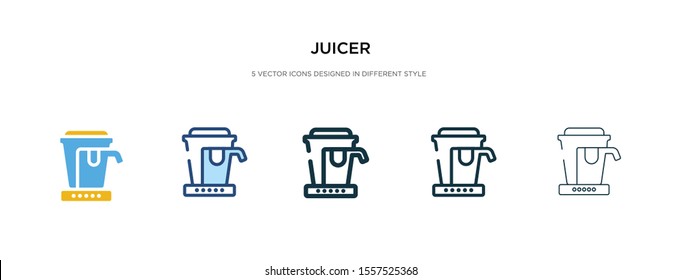 juicer icon in different style vector illustration. two colored and black juicer vector icons designed in filled, outline, line and stroke style can be used for web, mobile, ui