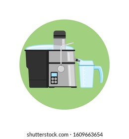 Juicer icon in flat style isolated on white background. Home appliances symbol vector illustration
