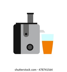 Juicer icon in flat style isolated on white background. Home appliances symbol vector illustration