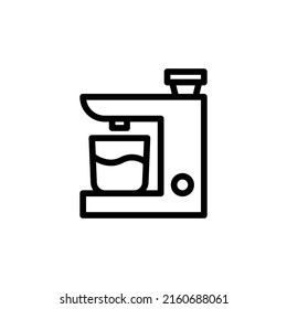 Juicer Icon. Line Art Style Design Isolated On White Background