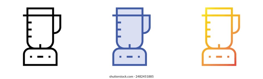juicer icon. Linear, Blue Fill and Gradient Style Design Isolated On White Background