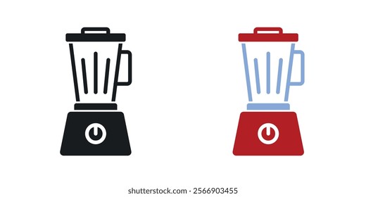 Juicer icon set in black and colored