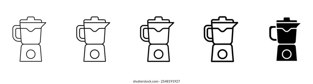 juicer icon Simple thin line logo set