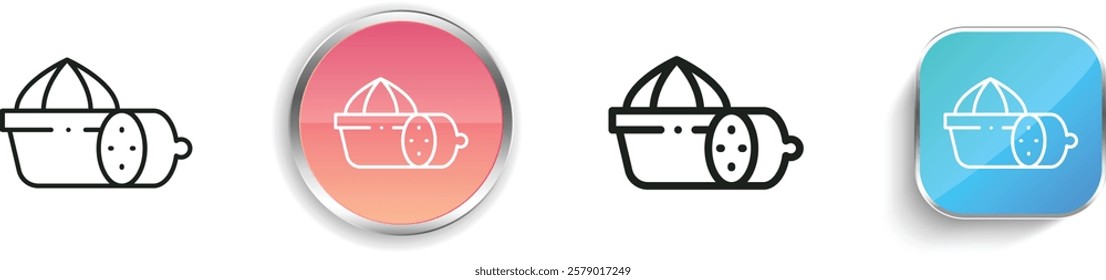 juicer icon. Thin Linear, Regular and Button Style Design Isolated On White Background