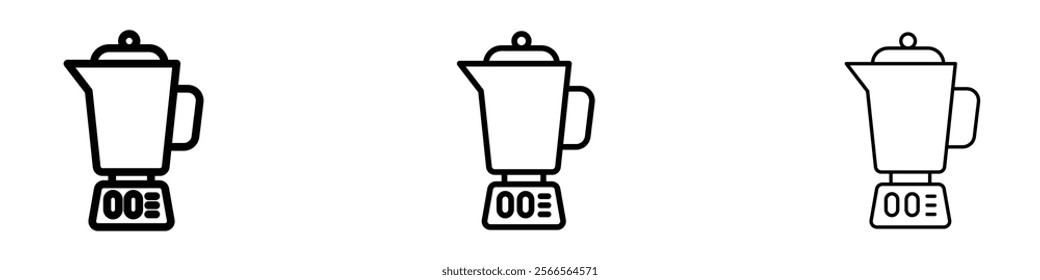 Juicer icon in tree different line stroke sizes.