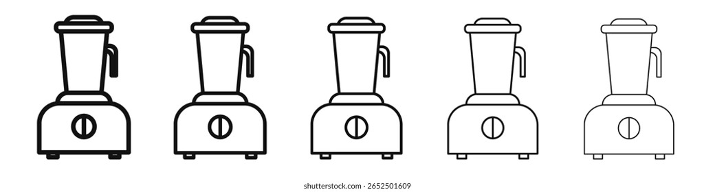 Juicer-Symbol, Vektorkontur-Set-Illustrationszeichen