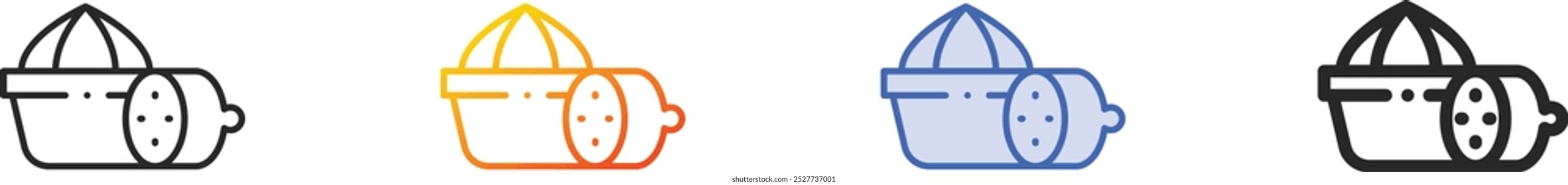 juicer icon.Thin Linear, Gradient, Blue Stroke and bold Style Design Isolated On White Background