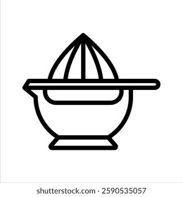 Juicer Line Vector Illustration On White Background.