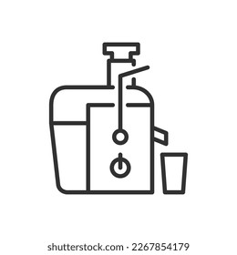 Juicer, linear icon. Line with editable stroke