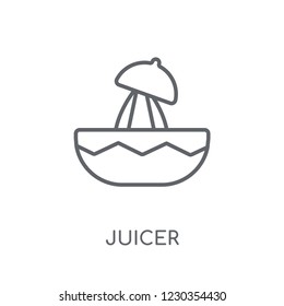 Juicer linear icon. Modern outline Juicer logo concept on white background from kitchen collection. Suitable for use on web apps, mobile apps and print media.