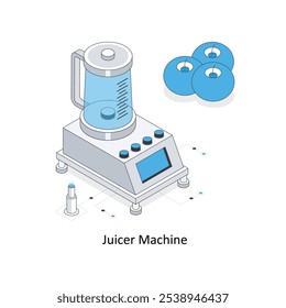 Standort des Juicer Machine Cab ist eine isometrische Stockgrafik. EPS-Datei Stockgrafik