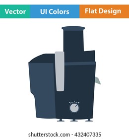 Juicer machine icon. Flat design. Vector illustration.
